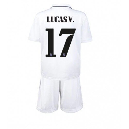 Real Madrid Lucas Vazquez #17 Hjemmedraktsett Barn 2022-23 Kortermet (+ Korte bukser)